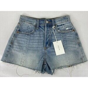 Cello Women XS Denim Shorts Blue Mid Rise Boyfriend Cut Off NWT